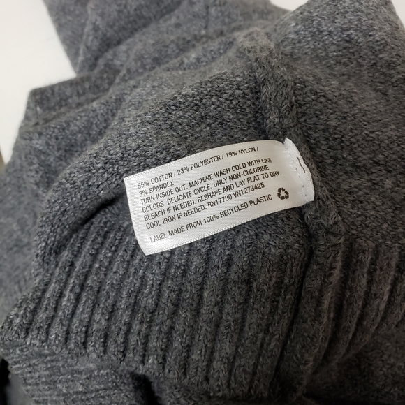 NEW! Hooded Solid Pullover Sweater, Heather Gray - Picture 6 of 6